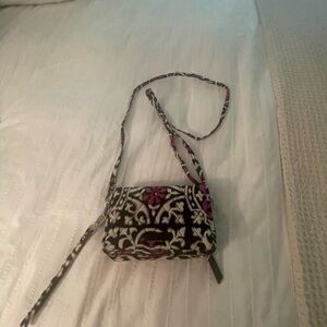 Vera Bradley Black & Pink Floral Quilted Crossbody